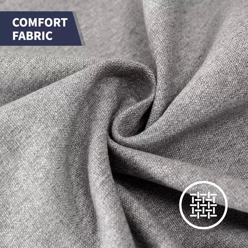 Mjkone Modern Linen Fabric 3-Seater Sofa Couch with Single Sofa Chair with Rivet Design for Living Room,Bedroom,Apartment,Office