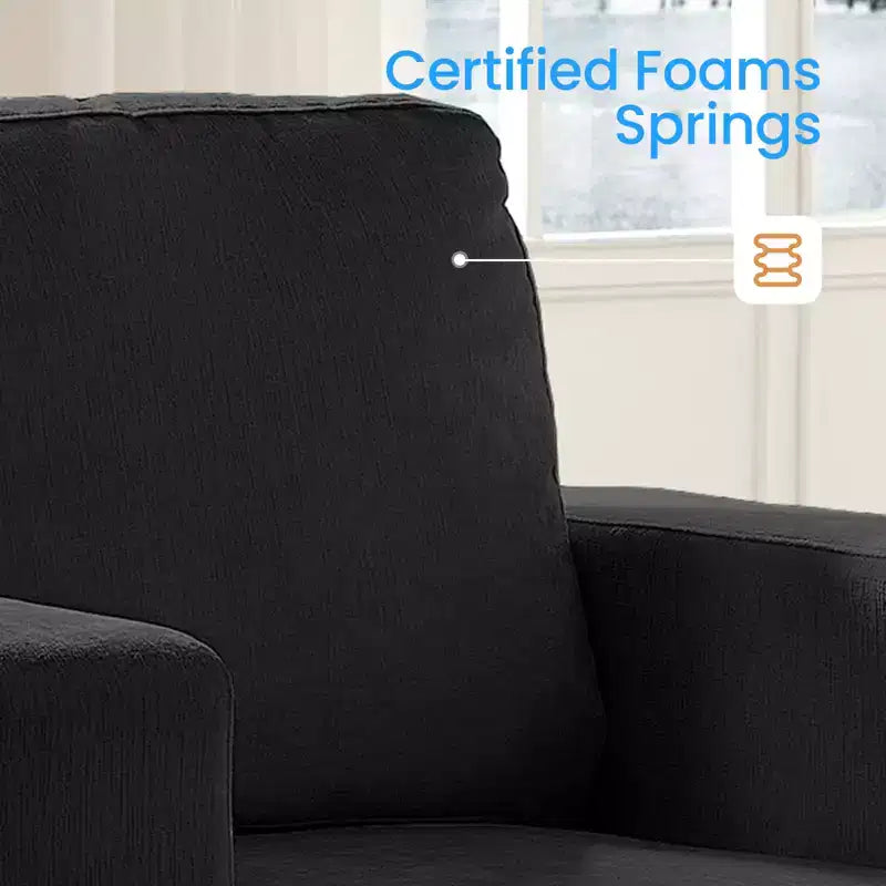 Mjkone 82Chenille 3-Seat Straight Sectional Sofa with 56''Armchair,2 Piece Living Room Sectional Sofa Furniture Sets