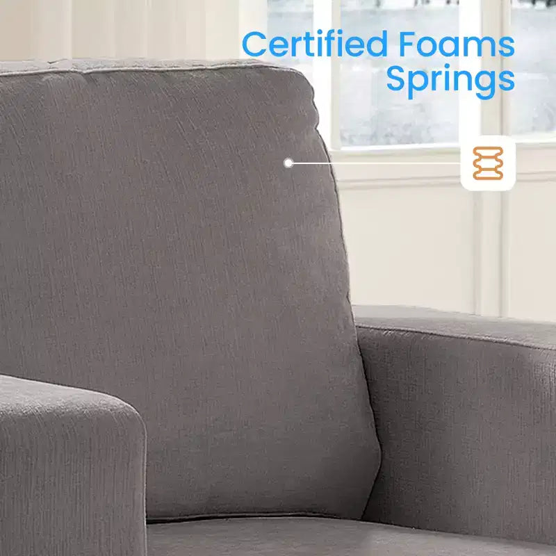 Mjkone 82Chenille 3-Seat Straight Sectional Sofa with 56''Armchair,2 Piece Living Room Sectional Sofa Furniture Sets