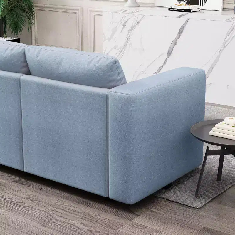 ATJafurn Upholstered Sectional Sofa With Storage, Sleeper Couches Square Arm Sofa For Living Room, Apartments and Small Space