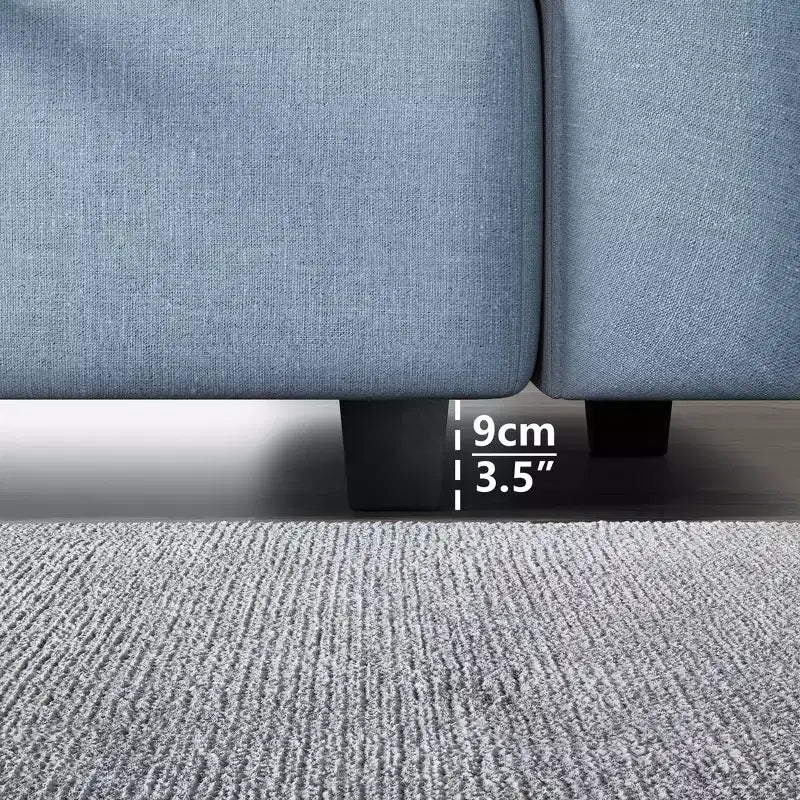 ATJafurn Upholstered Sectional Sofa With Storage, Sleeper Couches Square Arm Sofa For Living Room, Apartments and Small Space
