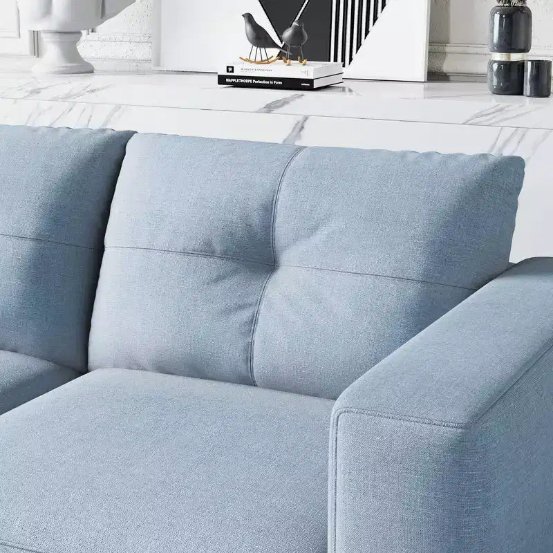 ATJafurn Upholstered Sectional Sofa With Storage, Sleeper Couches Square Arm Sofa For Living Room, Apartments and Small Space