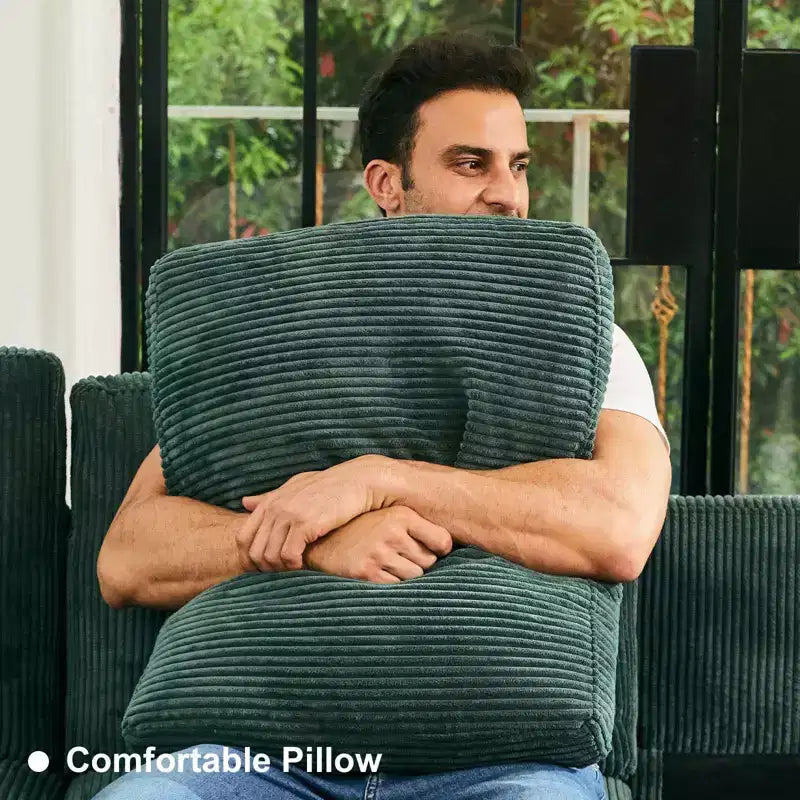 Belffin Modular U Shape Couch with Storage Ottoman Corduroy Sectional Couch with Chaise Convertible Modern Sectional Sofa Couch