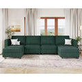 Belffin Modular U Shape Couch with Storage Ottoman Corduroy Sectional Couch with Chaise Convertible Modern Sectional Sofa Couch