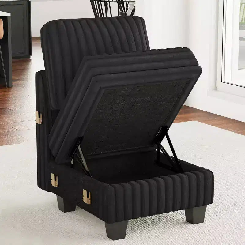 Belffin Plush Corduroy Single Module with Storage for Modular Sectional Sofa