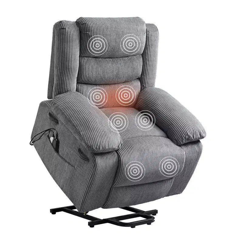 Bestier Massage Recliners for Elderly, Power Lift Recliner Chair with Heat and Vibration for Living Room