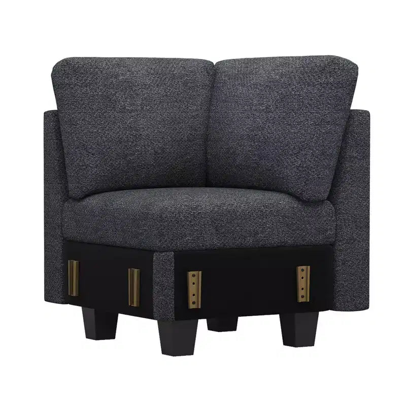 Belffin Chenille Corner Seat for Modular Couch. Sectional Sofa Module