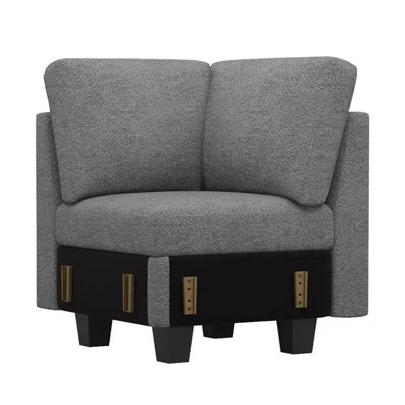 Siège d'angle en chenille Belffin pour canapé modulable. Module de canapé sectionnel.