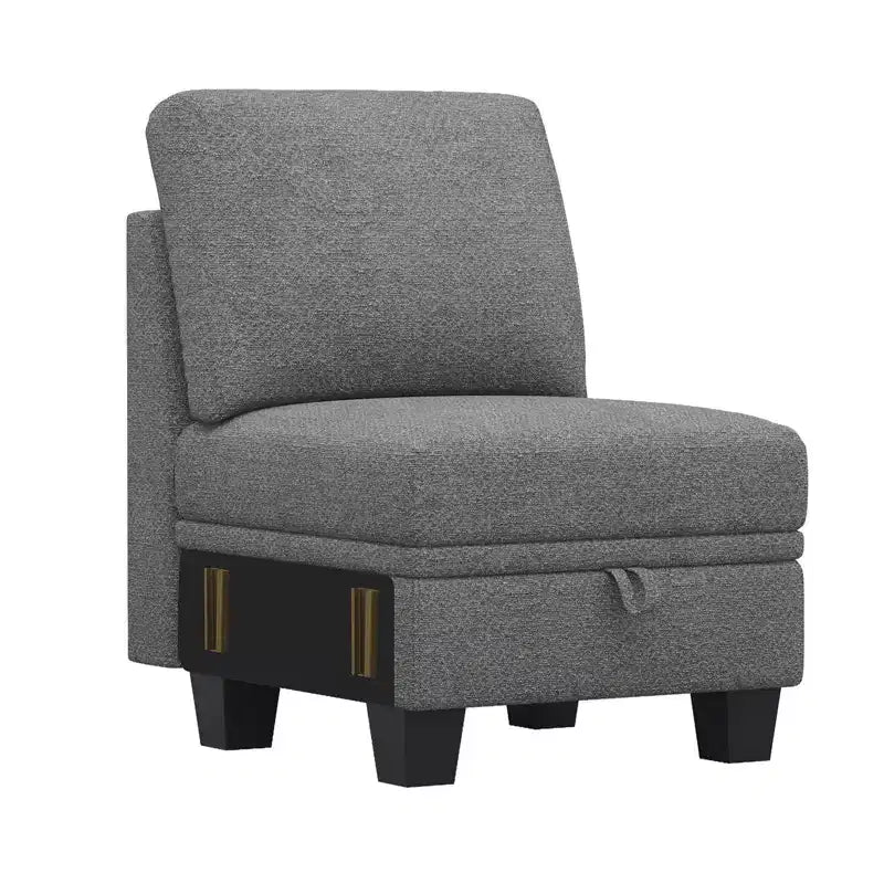 Belffin Module Fauteuil 22,8 po - Canapé Compact en Chenille avec Rangement Dissimulé et Assemblage sans Outil