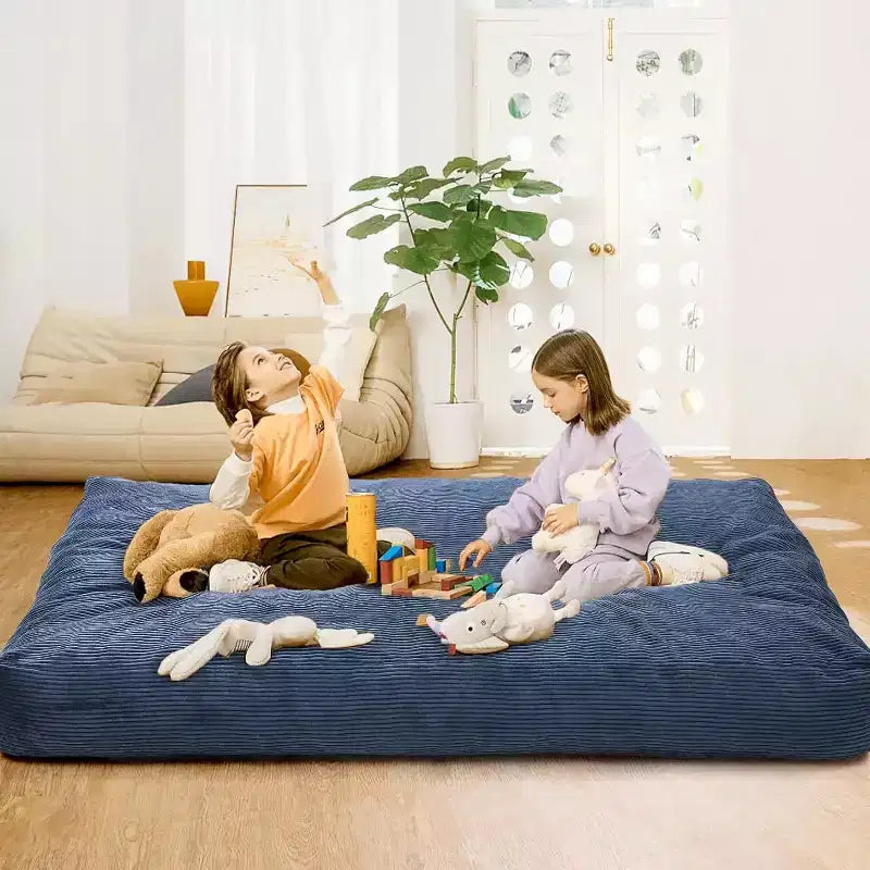 Cama Sofá Bean Bag Convertible para Adultos - Colchón de Suelo Extra Grande y Sillón con Funda Extraíble y Lavable