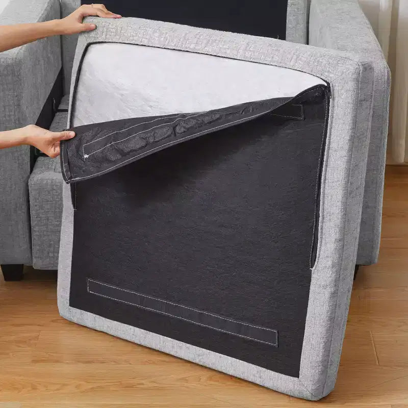 Belffin Chenille Middle Seat - Modular Storage Module with Skin-Friendly Fabric & Natural Hues