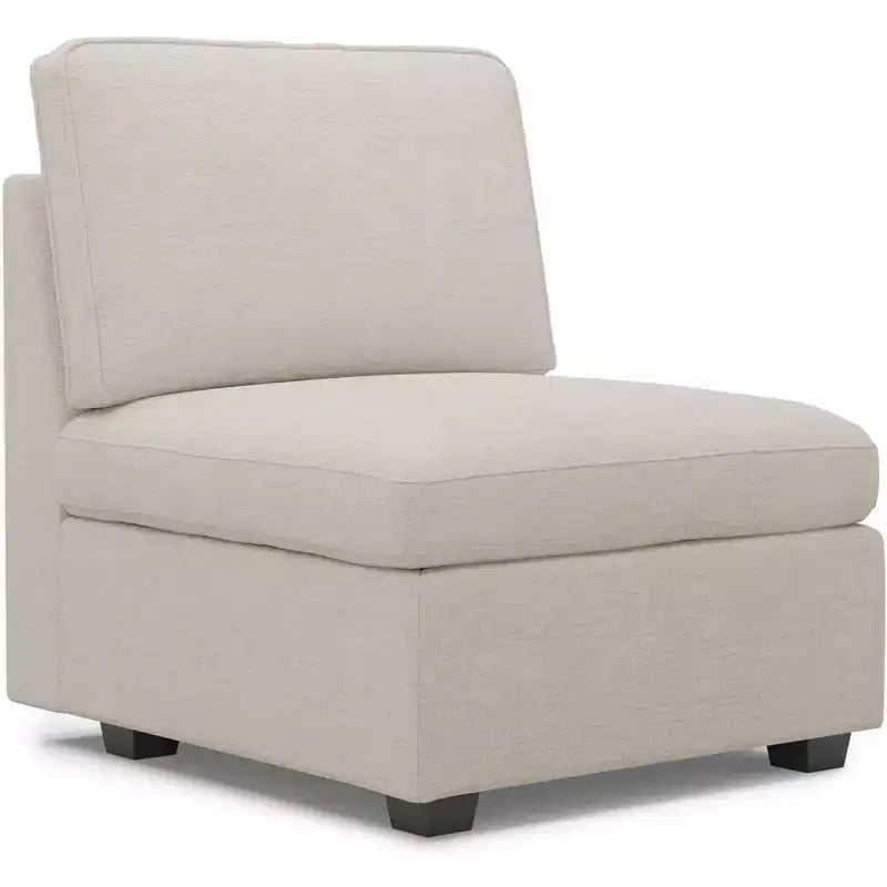 Belffin Chenille Middle Seat - Modular Storage Module with Skin-Friendly Fabric & Natural Hues