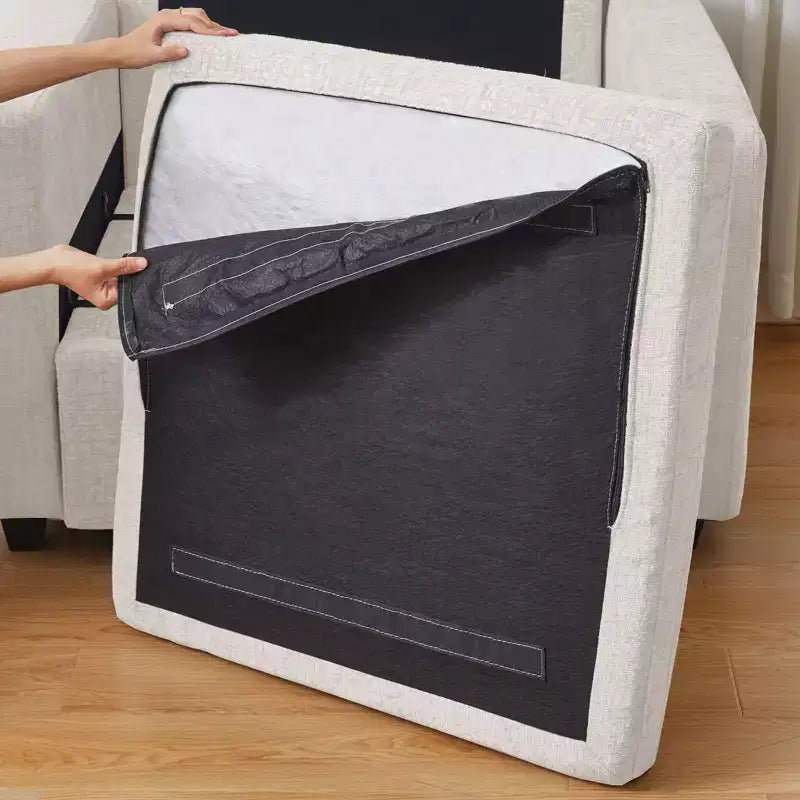 Belffin Chenille Middle Seat - Modular Storage Module with Skin-Friendly Fabric & Natural Hues
