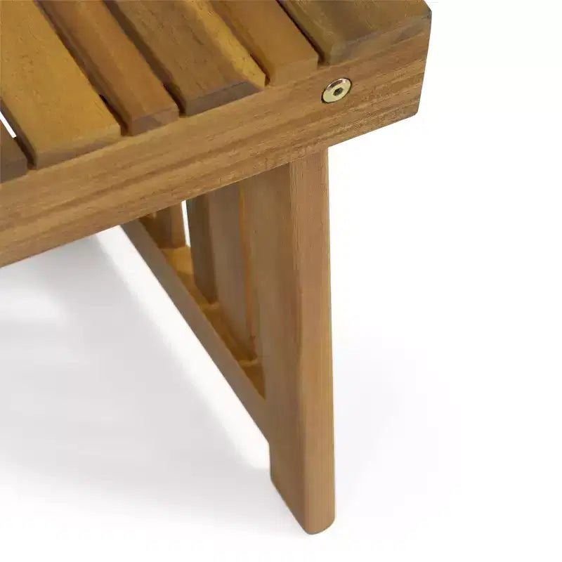 Christopher Knight Home Perla Juego de conversación de 3 piezas de madera de acacia para exteriores con tumbona ajustable y cojín