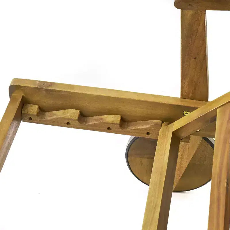 Christopher Knight Home Perla Juego de conversación de 3 piezas de madera de acacia para exteriores con tumbona ajustable y cojín