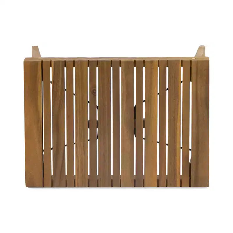 Christopher Knight Home Perla Juego de conversación de 3 piezas de madera de acacia para exteriores con tumbona ajustable y cojín