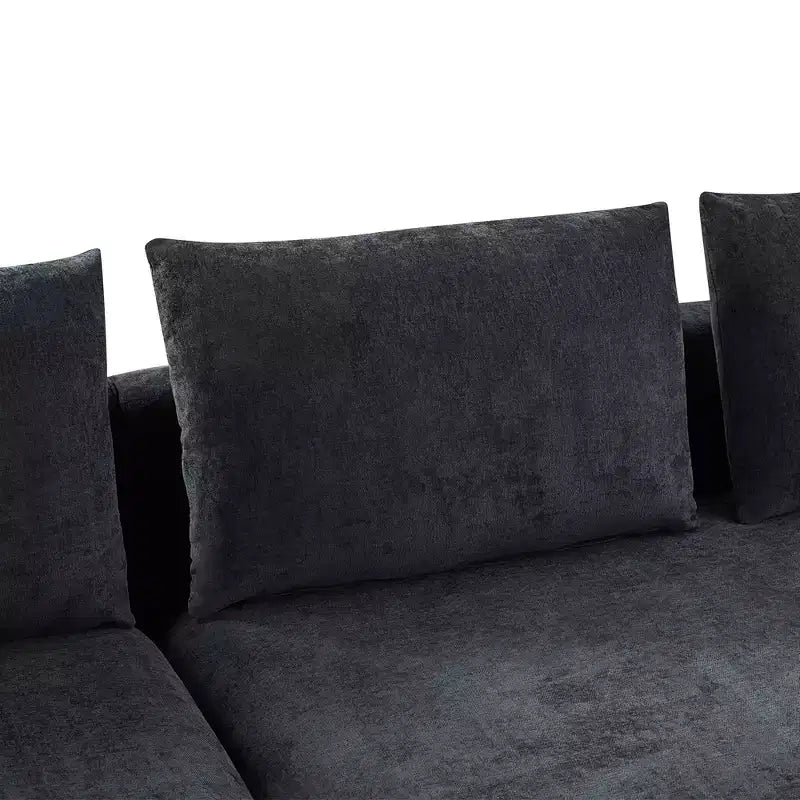 Whisen 93.7 L-Shaped Upholstered Sectional with Wood Storage