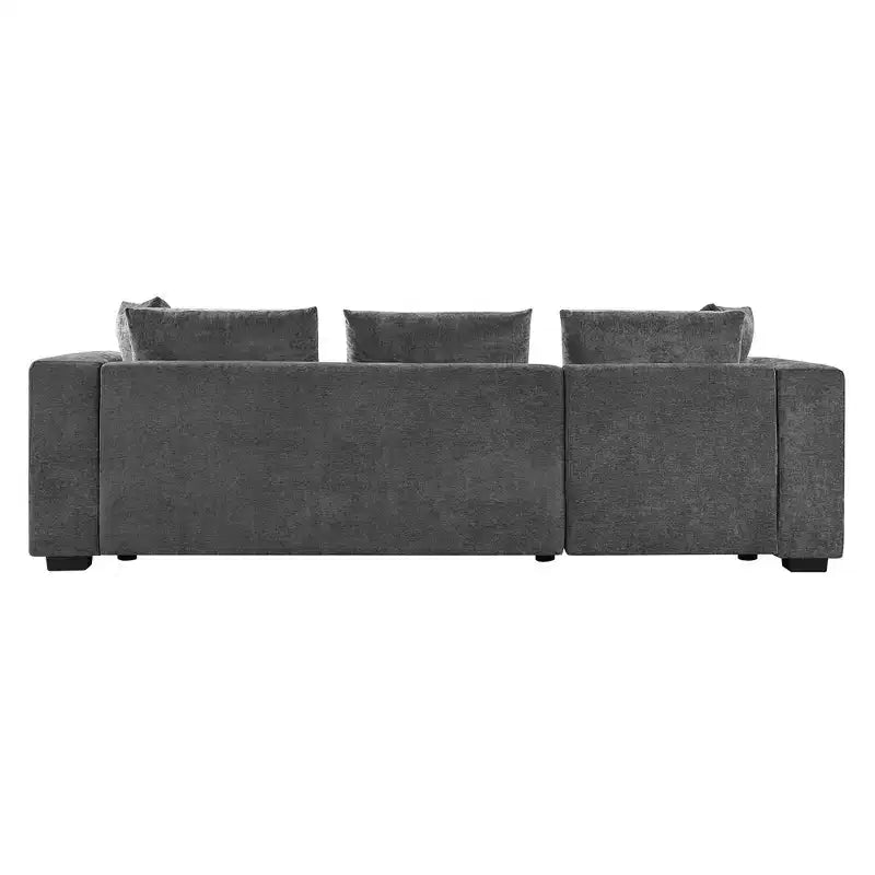 Whisen 93.7 L-Shaped Upholstered Sectional with Wood Storage