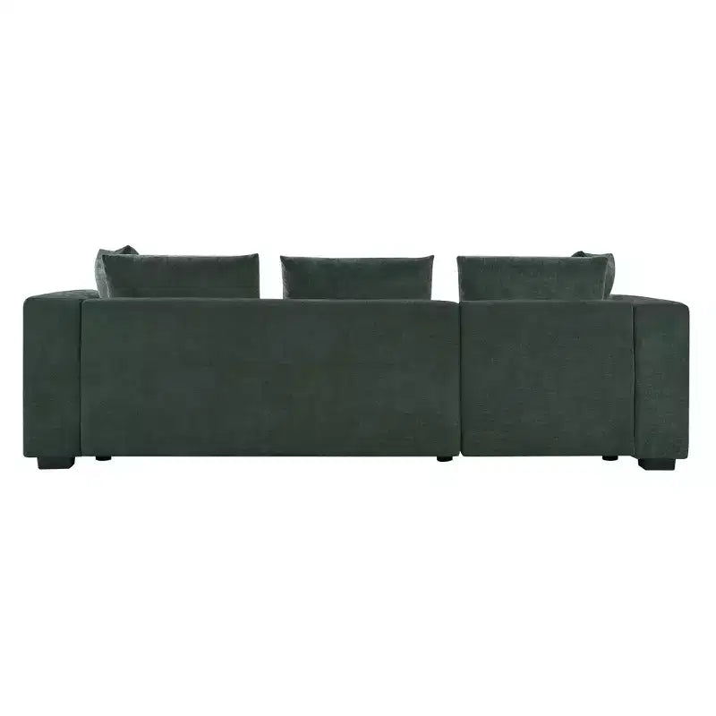 Whisen 93.7 L-Shaped Upholstered Sectional with Wood Storage