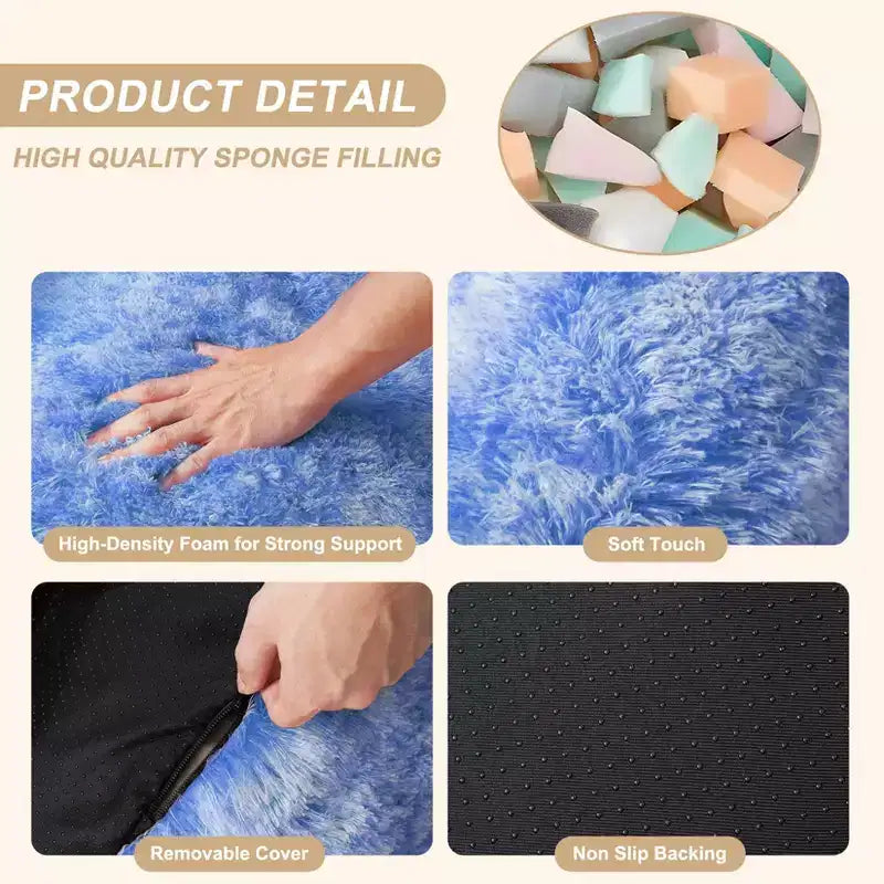 Bean Bag Chairs for Adults, Faux Fur Bean Bag Chair with Filler, Soft Plush Living Room Beanbag Chair Armrest Bean Bag Couch for Reading