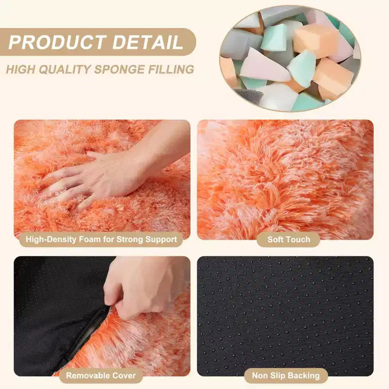 Bean Bag Chairs for Adults, Faux Fur Bean Bag Chair with Filler, Soft Plush Living Room Beanbag Chair Armrest Bean Bag Couch for Reading
