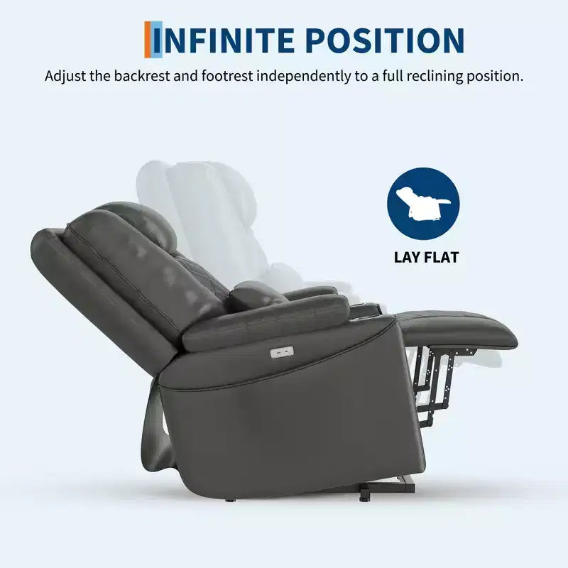 Lift Recliner Chair Sofa, PU Leather Reclining, 3 Adjustable Positions, Side Storage Pockets and Cup Holders, Power Lift Chair, for Living Room