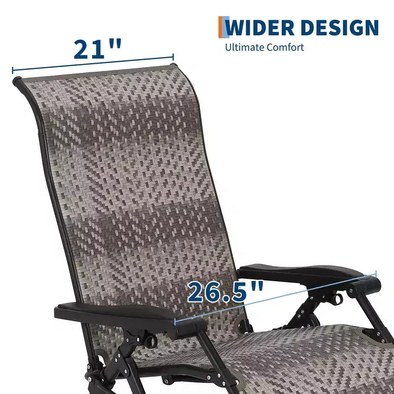 1 Silla reclinable plegable de ratán para patio, silla de salón ajustable y portátil, estructura de tubo de hierro, muebles cómodos para exteriores, para interiores, junto a la piscina