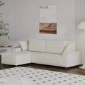 96 Inches Stripe Corduroy Sectional Sofa, Modern L Shaped Oversized Sectional Sofa, for Living Room, Apartment, Studio