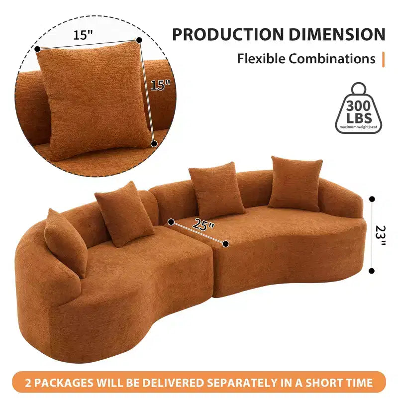 Whisen 110 Modular Sectional Sofa with Full Compression