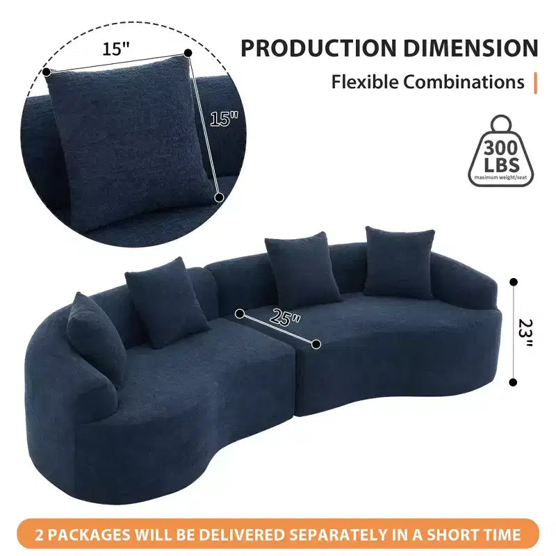 Whisen 110 Modular Sectional Sofa with Full Compression
