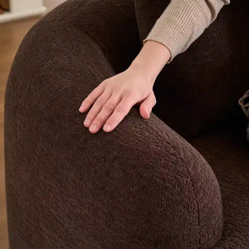 Whisen L-Shaped Sponge Sectional Sofa Set Compressed Couch No Assembly Required Sofa in a Box, Boxed Sofa with Curved Chaise