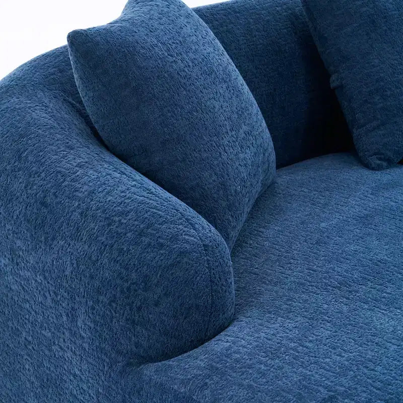 Whisen L-Shaped Sponge Sectional Sofa Set Compressed Couch No Assembly Required Sofa in a Box, Boxed Sofa with Curved Chaise