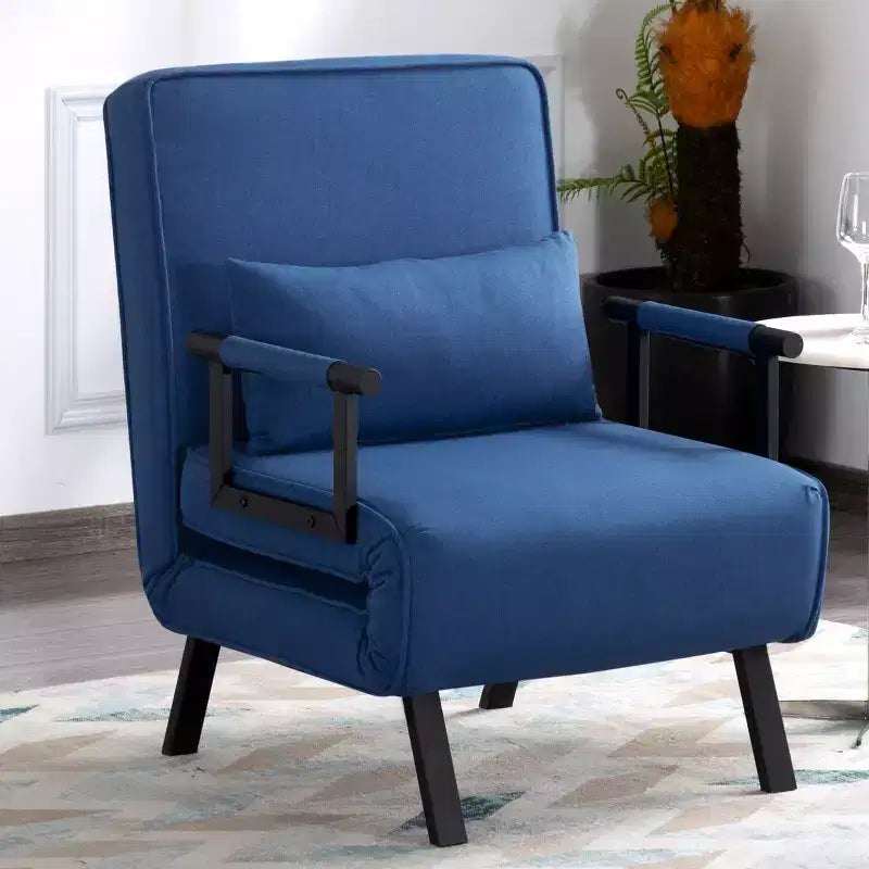 MAYEERTY 26 4-in-1 Convertible Folding Arm Chair Sofa Bed, 5-Position Adjustable Backrest with Lumbar Pillow
