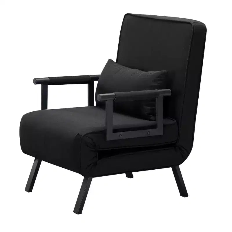 MAYEERTY 26 4-in-1 Convertible Folding Arm Chair Sofa Bed, 5-Position Adjustable Backrest with Lumbar Pillow