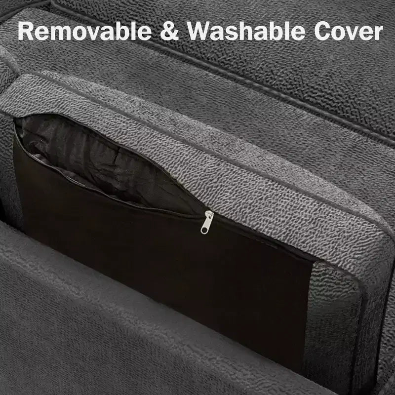 Dyonery 2 in 1 Pull Out Couch with Reversible Storage Chaise for Room 81Sectional L-Shaped Couch Sofa Sleeper with Side Pockets