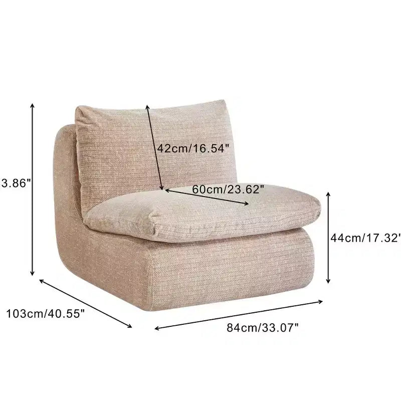 Whisen Corduroy Floor Compression Sofa & Sofa Chair, Ultimate Comfort for Lounging & Gaming