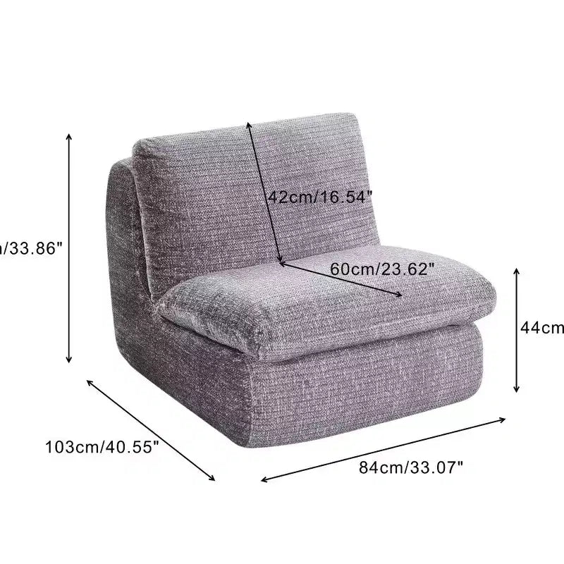 Whisen Corduroy Floor Compression Sofa & Sofa Chair, Ultimate Comfort for Lounging & Gaming