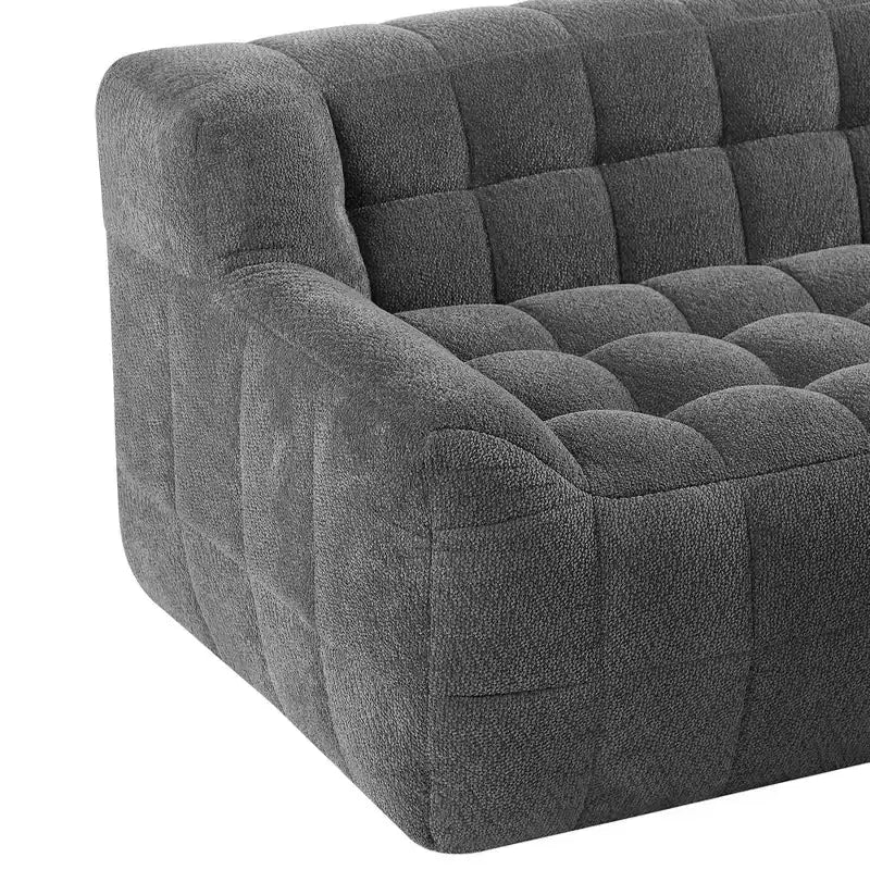 Whisen Lychee Velvet Floor Compression Sofa & Sofa Chair