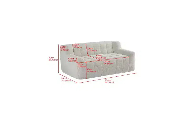Whisen Lychee Velvet Floor Compression Sofa & Sofa Chair