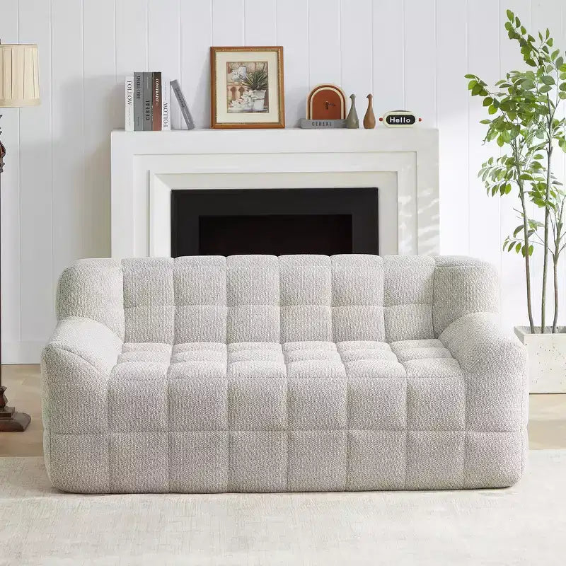 Whisen Lychee Velvet Floor Compression Sofa & Sofa Chair