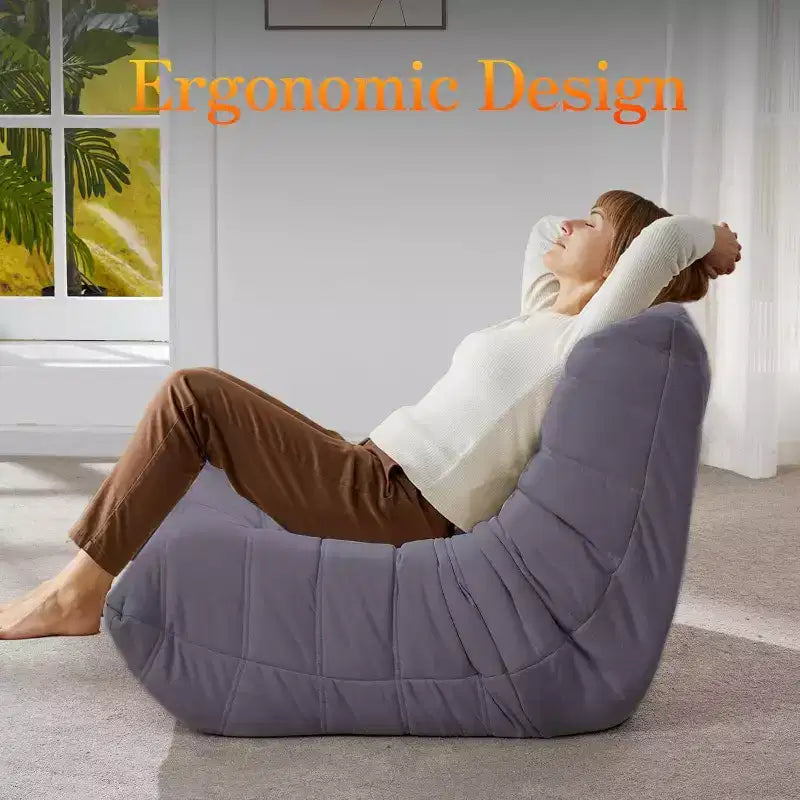 EROMMY Bean Bag Chair Togo Sofa, 28D Memory Foam, Easy Cleaning and Portable, Premium Faux Leather, Lightweight Floor Couch for Living Room, Bedroom