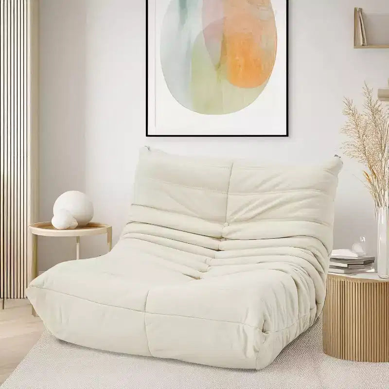 EROMMY Bean Bag Chair Togo Sofa, 28D Memory Foam, Easy Cleaning and Portable, Premium Faux Leather, Lightweight Floor Couch for Living Room, Bedroom