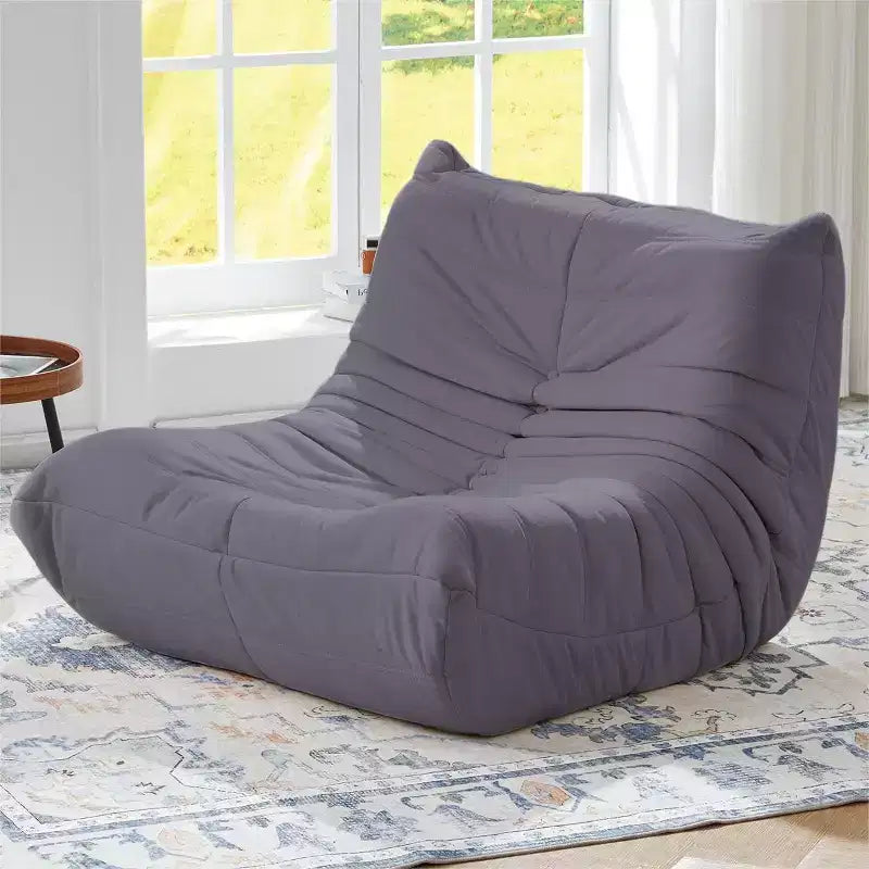 Sillón puf EROMMY Togo, espuma viscoelástica 28D, fácil limpieza y portátil, piel sintética de primera calidad, sofá ligero de suelo para sala de estar, dormitorio