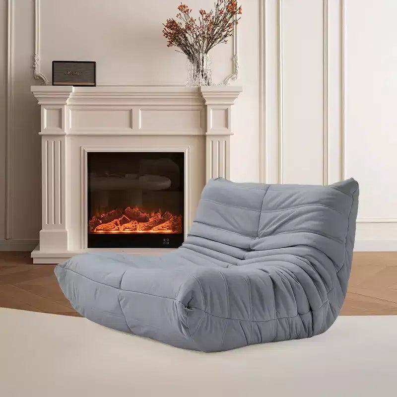 Sillón puf EROMMY Togo, espuma viscoelástica 28D, fácil limpieza y portátil, piel sintética de primera calidad, sofá ligero de suelo para sala de estar, dormitorio