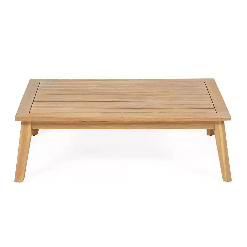 Set de patio de madera de acacia de 4 piezas Christopher Knight Home Edith con diseño de listones