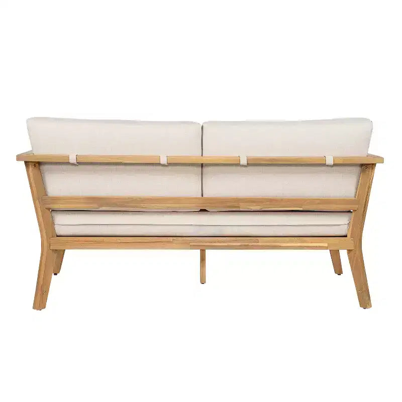 Set de patio de madera de acacia de 4 piezas Christopher Knight Home Edith con diseño de listones