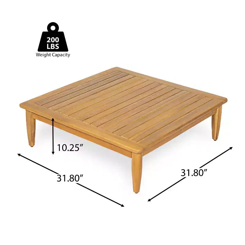Christopher Knight Home Sacova - Juego de asientos en forma de V de madera de acacia para exteriores, estructura con acabado de teca y cojines beige