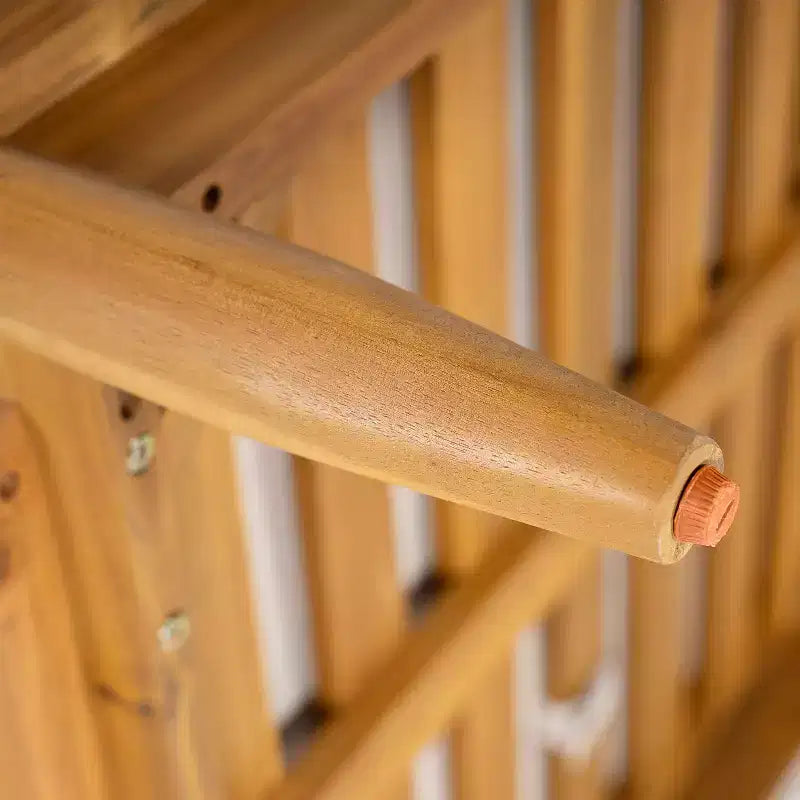Christopher Knight Home Sacova - Juego de asientos en forma de V de madera de acacia para exteriores, estructura con acabado de teca y cojines beige