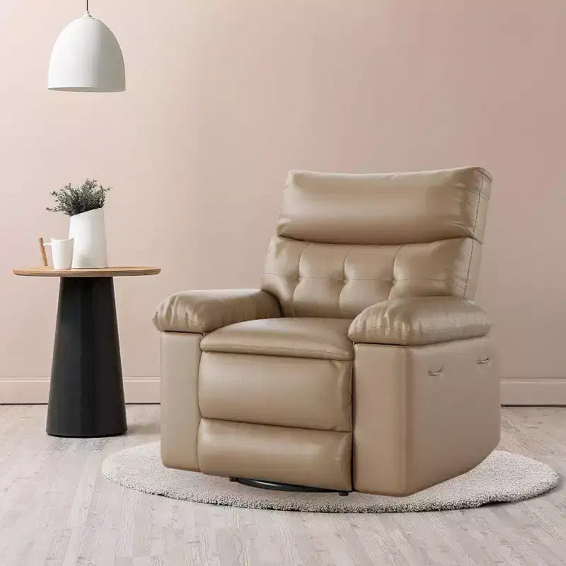 Acekool Power Recliner Chair with Heat & Massage, Swivel Rocker, USB Port, Cup Holders, Side Pockets, Extra-Wide Seat, Living Room
