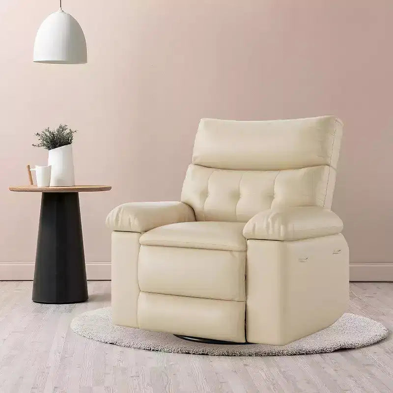 Acekool Power Recliner Chair with Heat & Massage, Swivel Rocker, USB Port, Cup Holders, Side Pockets, Extra-Wide Seat, Living Room